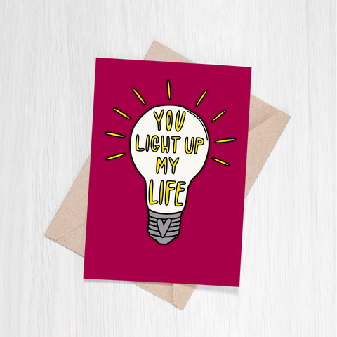 You Light Up My Life A6 Recycled Card.